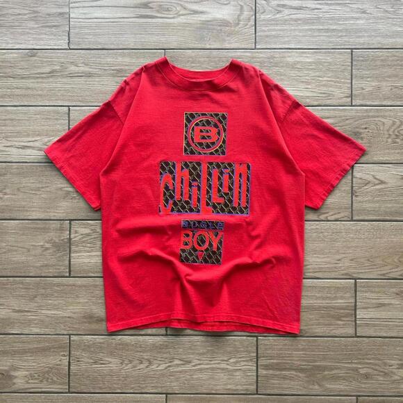 Vintage 90’s Red Bugle Boy Skater T-Shirt - Picture 1 of 6